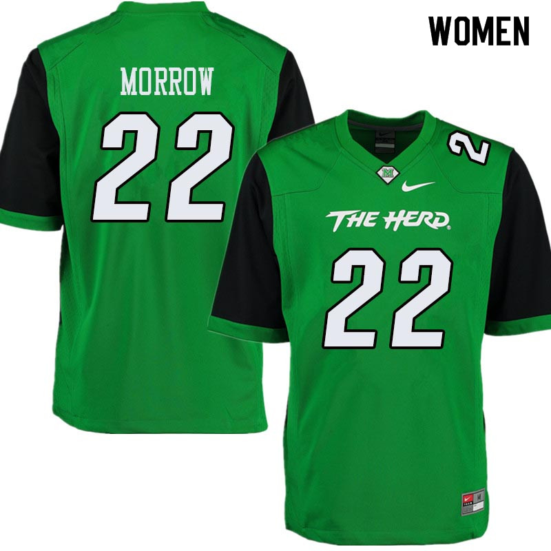 Women #22 Jestin Morrow Marshall Thundering Herd College Football Jerseys Sale-Green - Click Image to Close